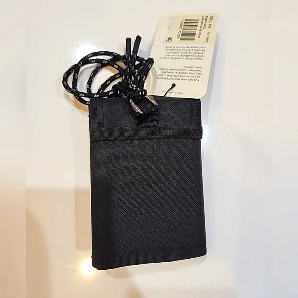 Mens Levi's Secure Tri-fold Wallet Black Tall Polyester Coin Wallets Pouch